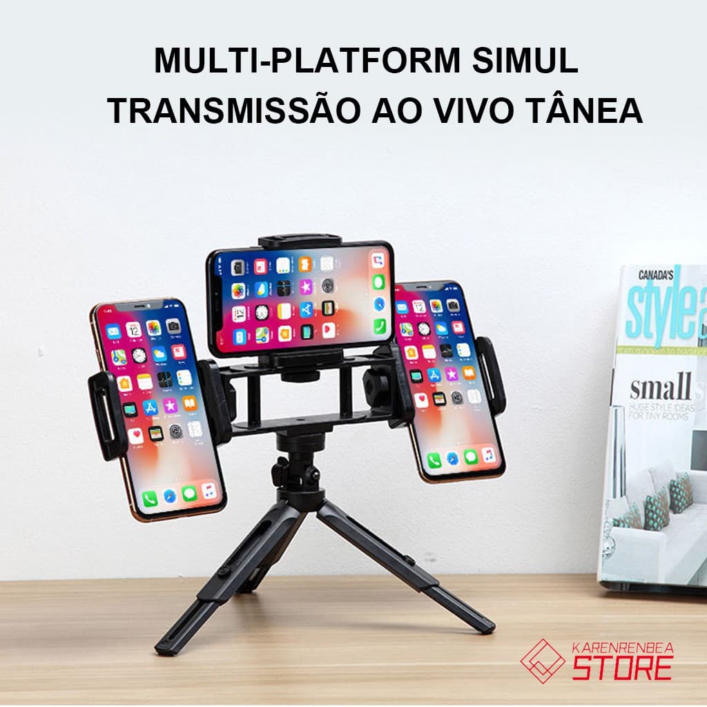 Suporte Tripé Celular Smartphone Mesa Portátil /Tem três posições