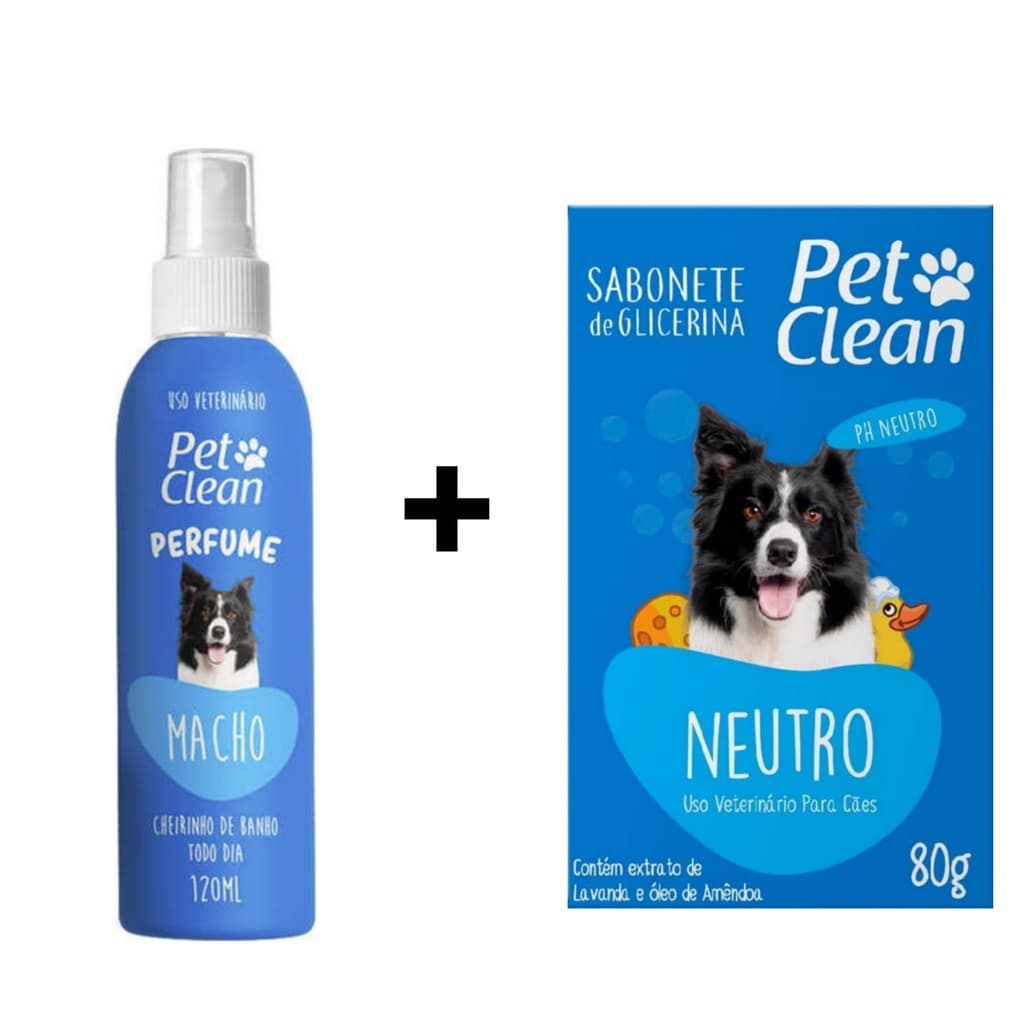 Sabonete Pet Clean Neutro+Perfume Pet Clean para Macho
