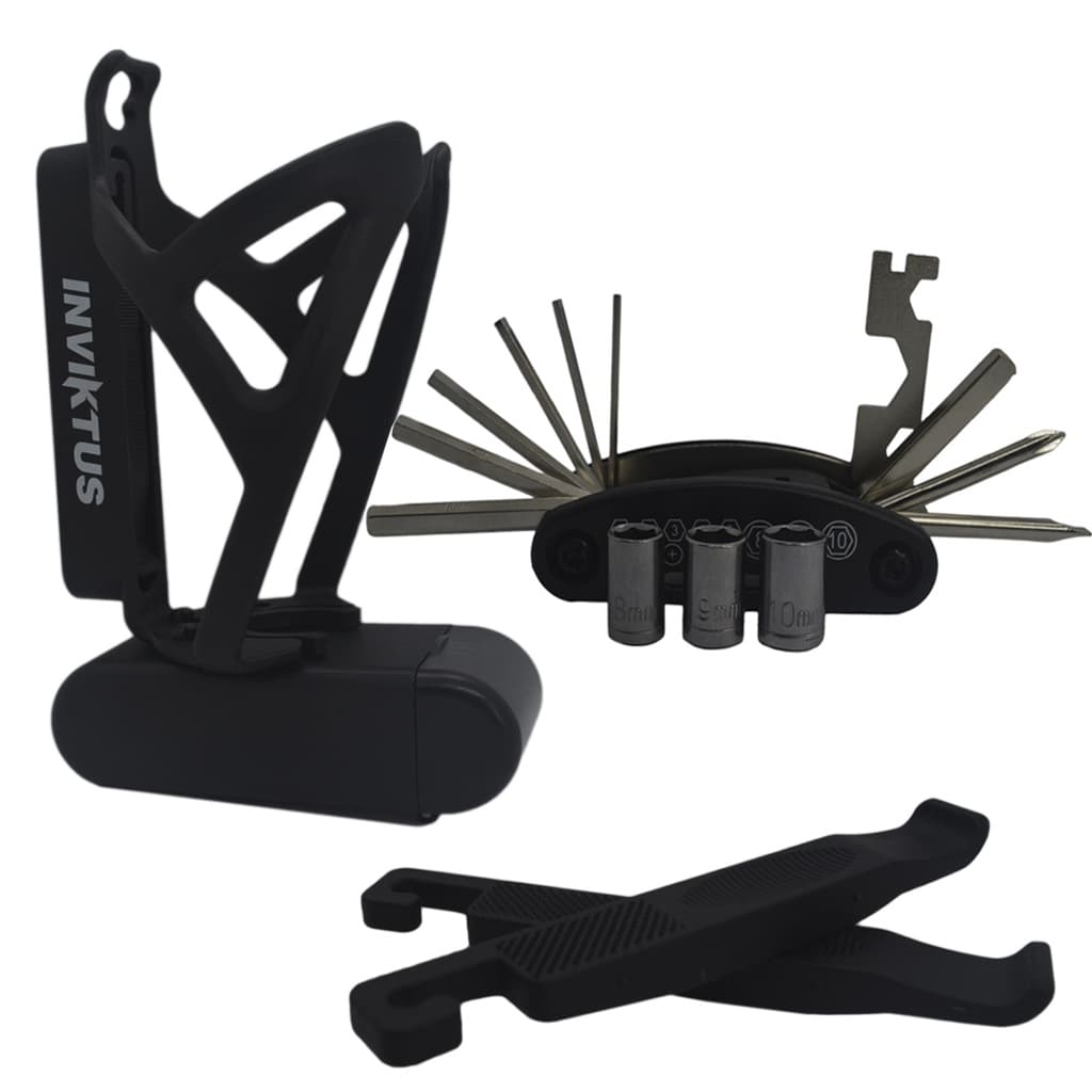 Suporte Garrafa Canivete Bike Mult Ferramentas BG-W01 Preto