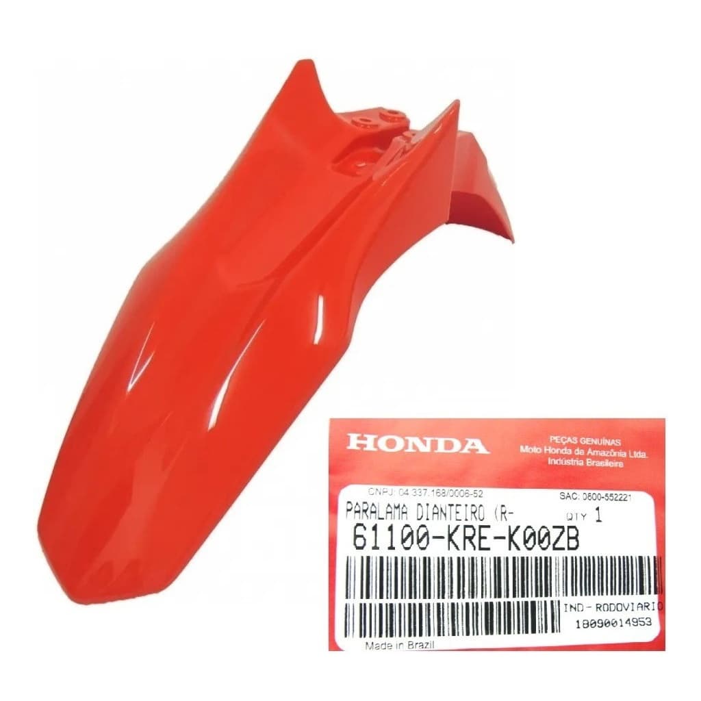 Paralama Dianteiro Bros 160 Vermelha 2018 2019 2020 2021 2022 Original Honda 61100KREK00ZB