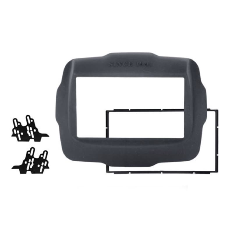 MOLDURA 2 DIN RENEGADE (2015/...) - (DESIGN CURVADO) PRETO - CHINÊS E JAPONÊS  SKU: 7.212 P