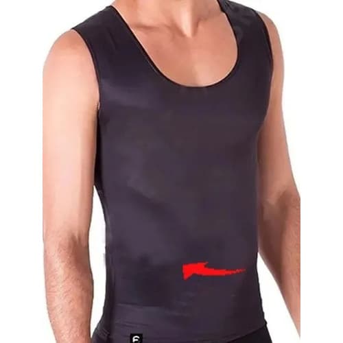 Cinta Modeladora Masculina Compressão Reduz Medida Regata
