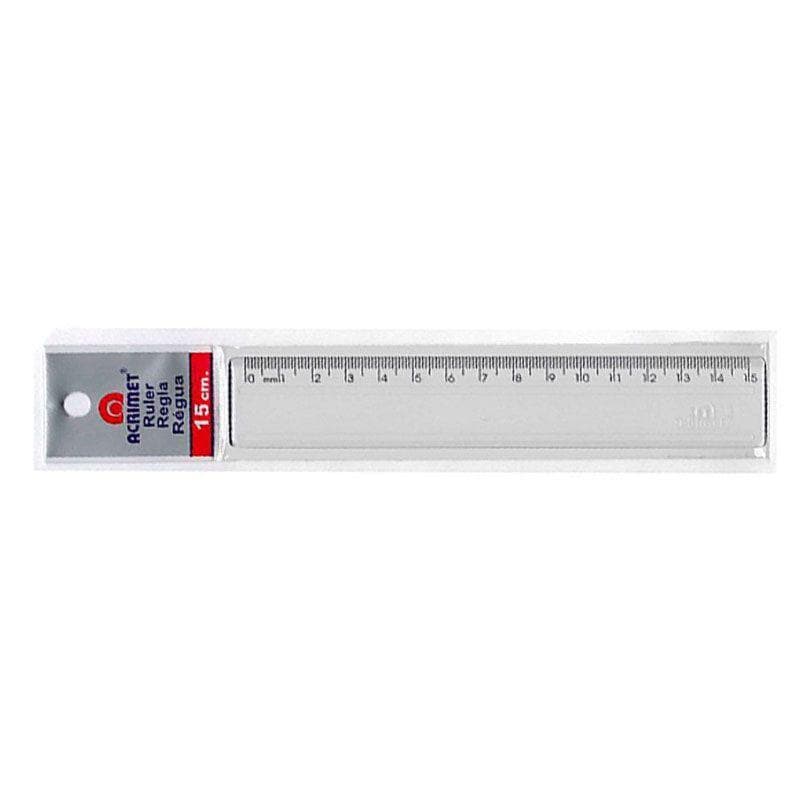 Régua Plástica 15cm Acrimet Cristal