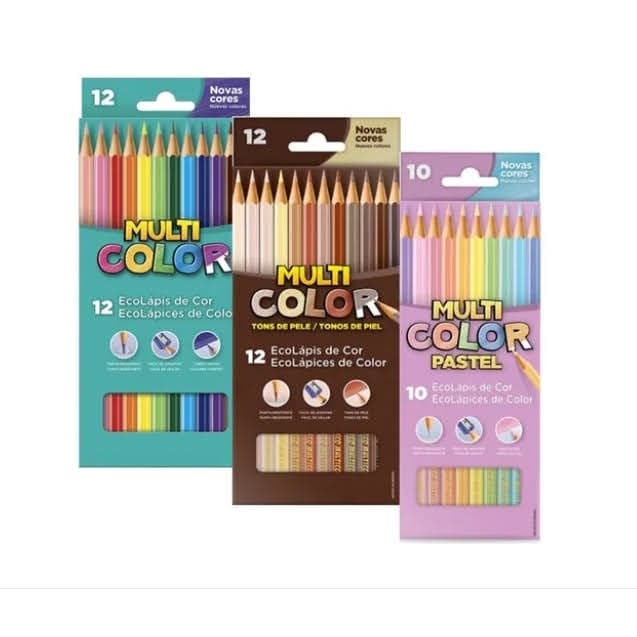 Lápis De Cor Multicolor 10 Ou 12 Cores - Faber Castell