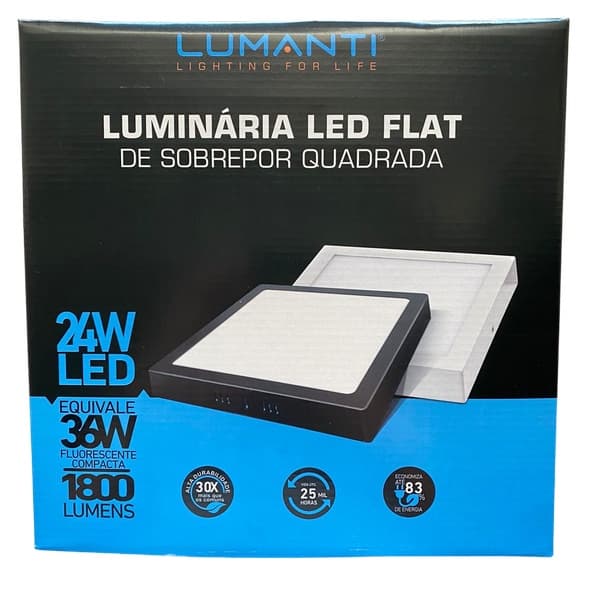 Painel LED 24W Sobrepor 4000K