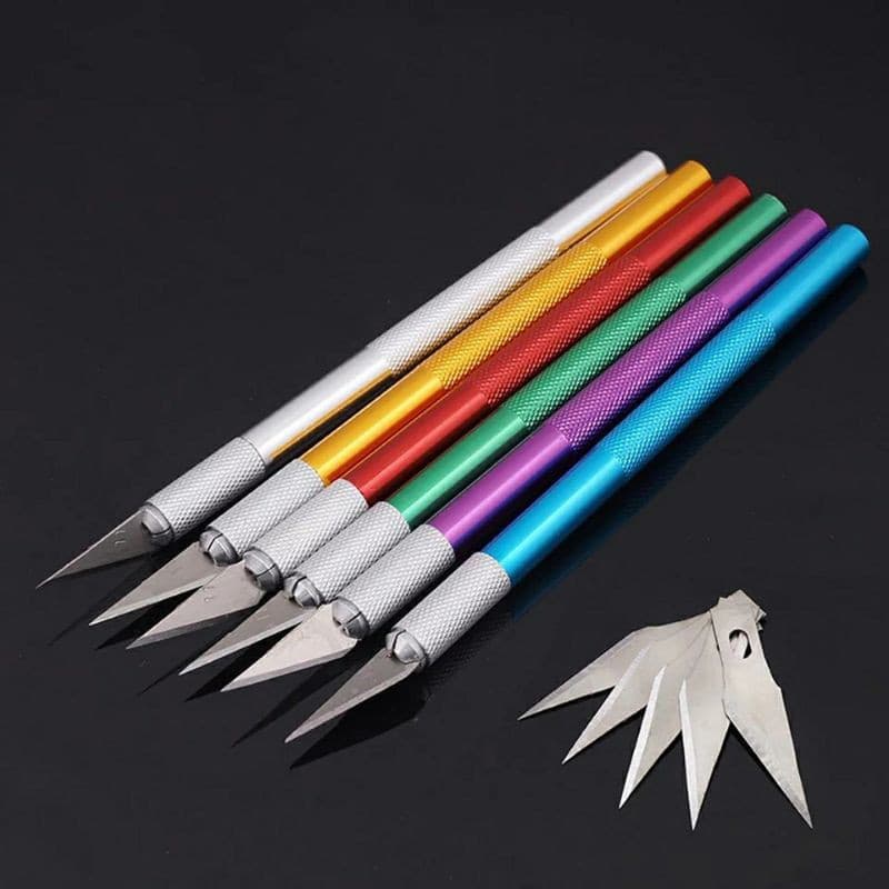 Estilete de Precisão/Bisturi culinária + lamina. Bisturi de precisão- ideal para confeitaria, artesanato, elétrica, escultura, madeira. Estilete de precisão para papelaria.