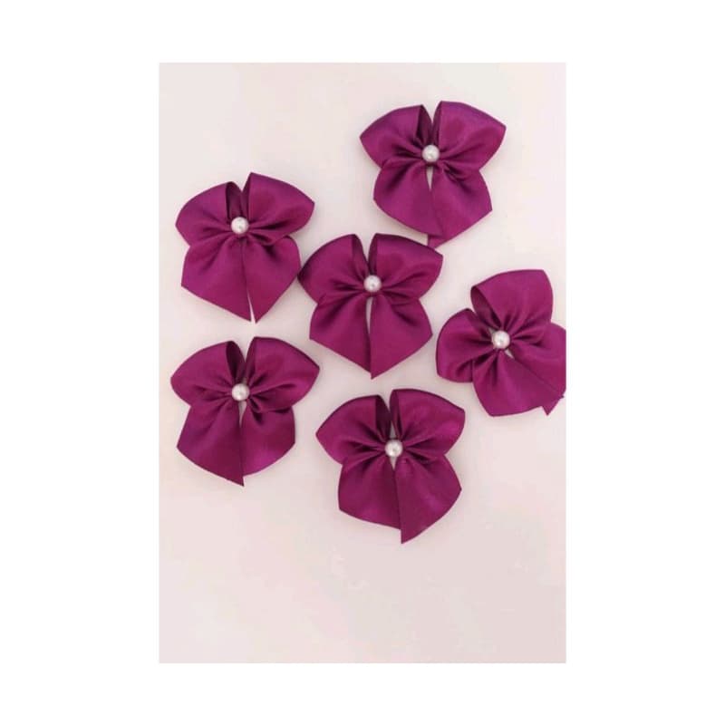 Lacinho | Laçarote | Laço de Cetim Com Pérola n° 5 (22mm) 5x5,5 com 25,50 Unidades | Para Artesanato | Lembrancinhas