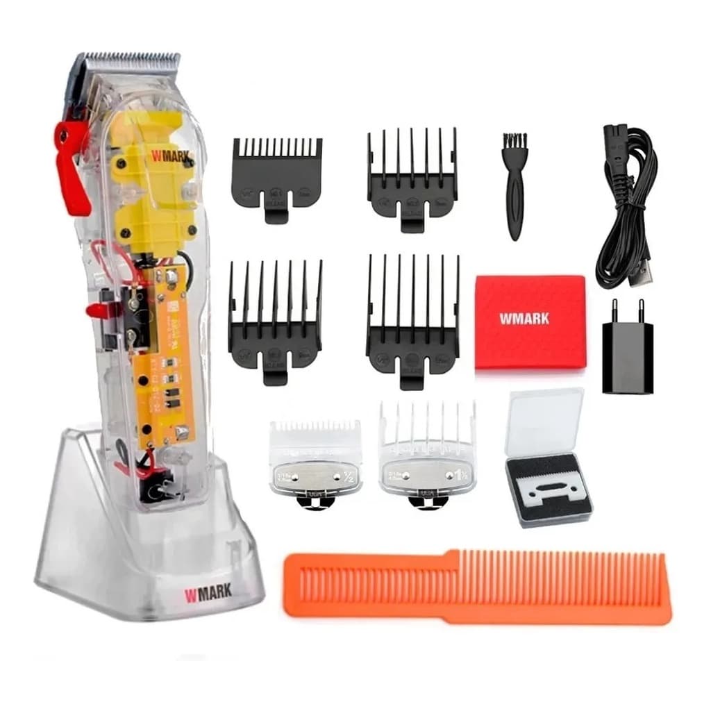 Maquina De Cortar Cabelo Wmark Ng108s Base De Carregamento