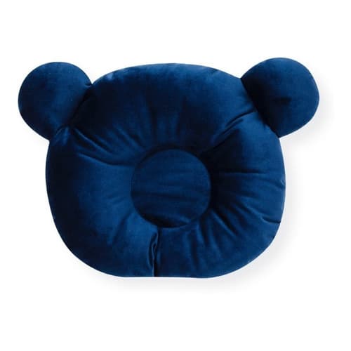 Travesseiro Almofada Rn Bebê Anatômico Para Bebê AZUL MARINHO + Oferta