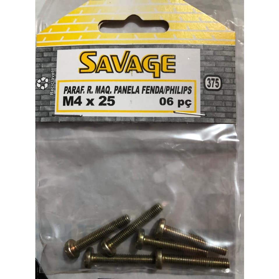Parafuso Para Suporte De Tv M4 X 25 C/6 Unid