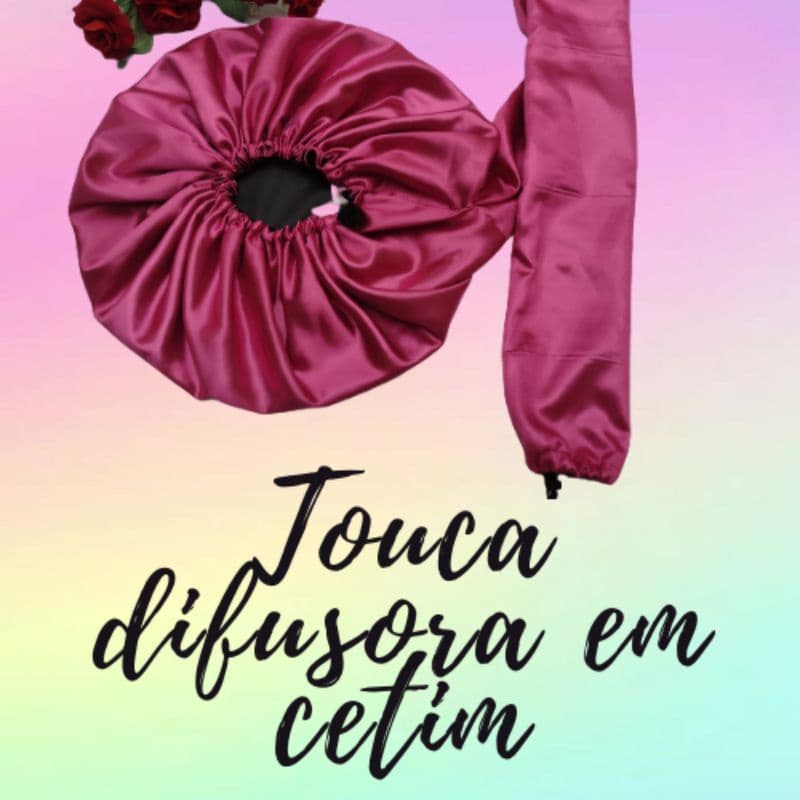 Touca  difusora cetim dupla face anti friiz