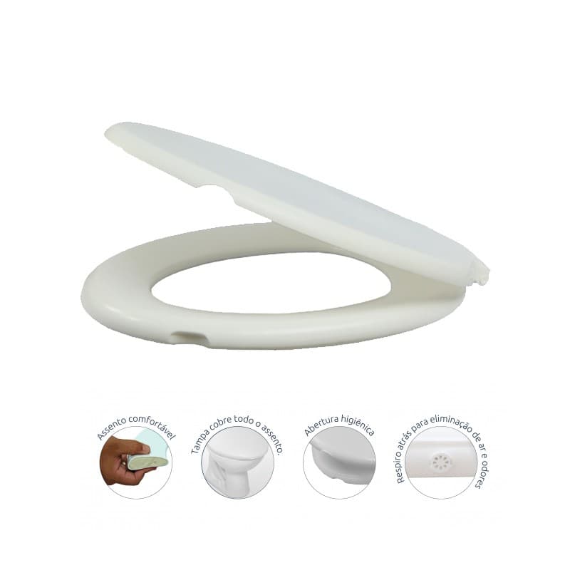 Assento Sanitário Almofadado Fofinho Tampa Vaso Cores