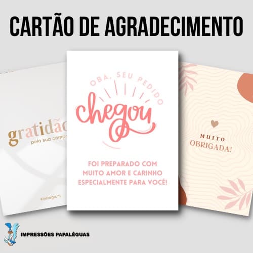 48 Cartões De Agradecimento Personalizado 7x10 Envie Arte