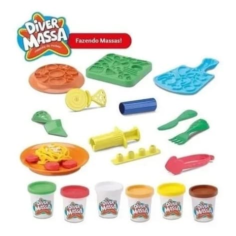 Massinha De Modelar Super Fazendo Massa Brinquedo Comidinha