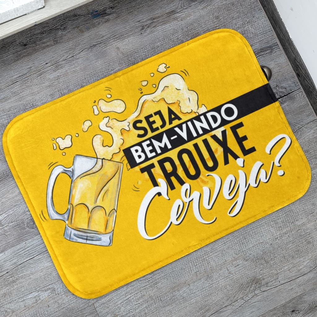 Tapetes de Porta Decorativo Entrada Antiderrapante 55x35