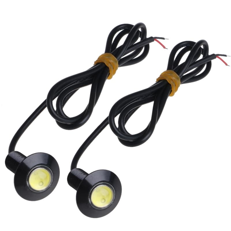 Bmico 2 Unidades Luz Sinalização Diurna DRL Âmbar Lâmpada Olho Águia 12V 23mm