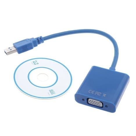 CONVERSOR ADAPTADOR USB 3.0 2.0 PARA VGA ATÉ 1920 X1080