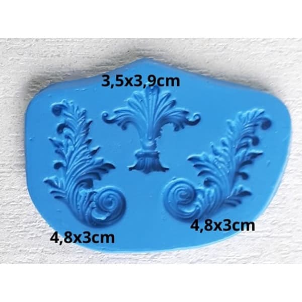 Molde de silicone 2723 biscuit e confeitaria formato arabesco