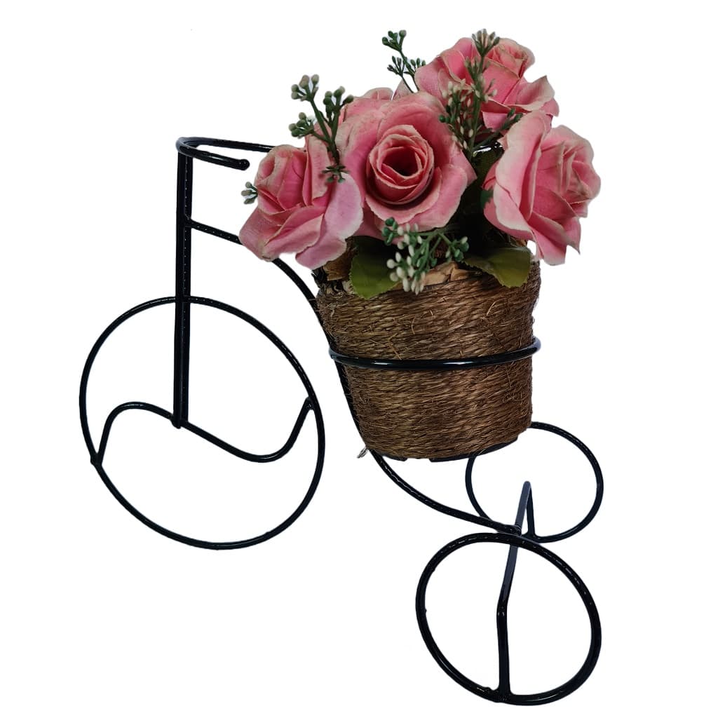 Bicicleta Decoração com Suporte para Vaso de Flor