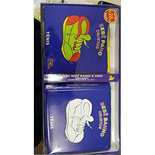 Livro Bebê Banho e Pano ( Objetos ) Tênis- Contem 02 livros ( Bom Bom Book´s )