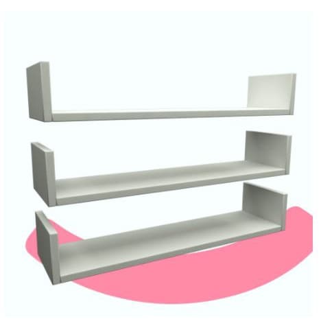 Prateleira U super Grande , nicho decorativo , prateleiras em Mdf