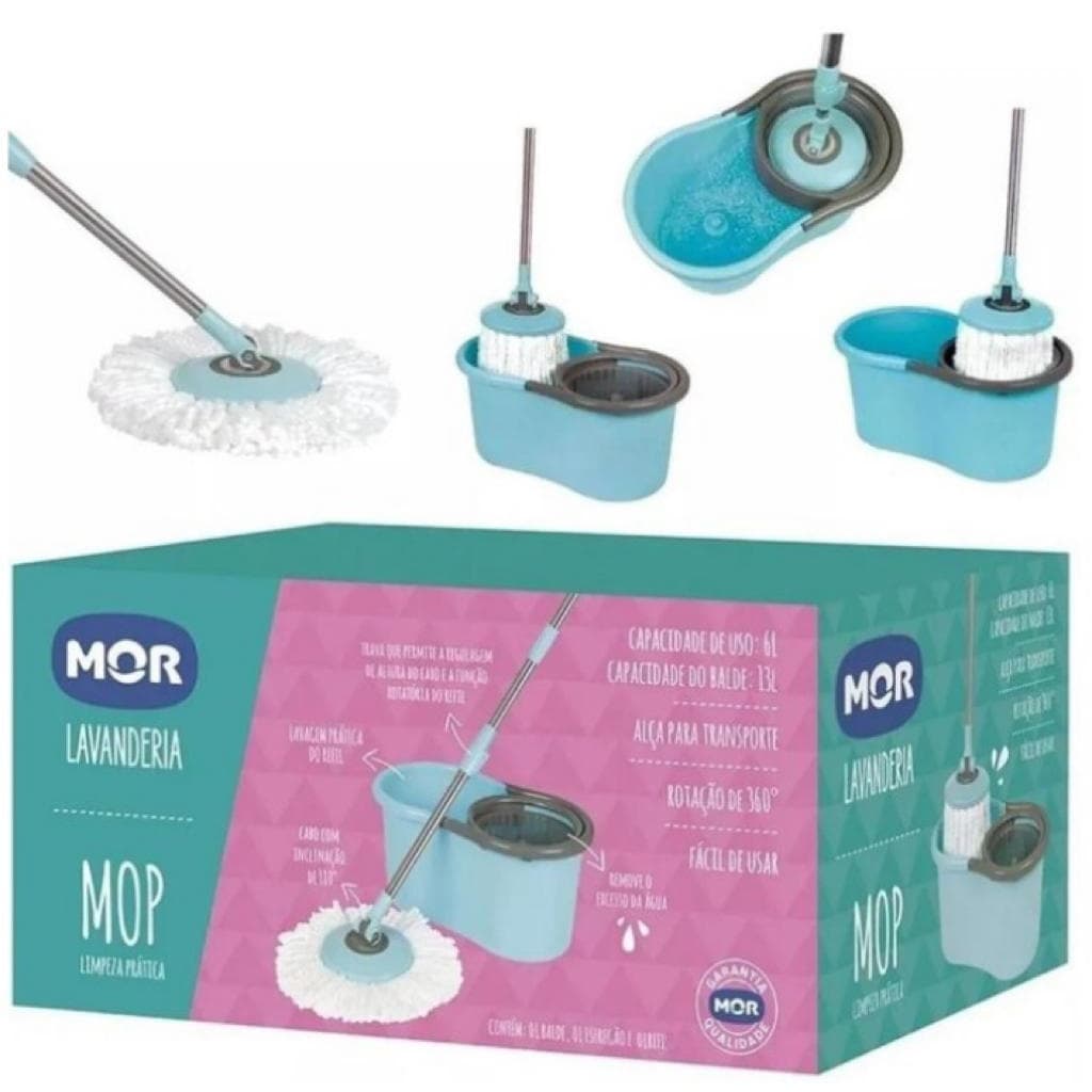 Mop Mor Esfregão 13 Litros Limpeza Prática