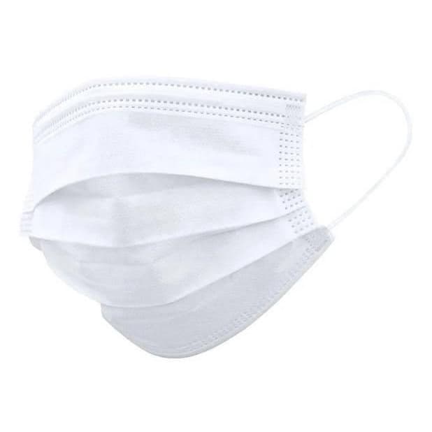 Kit 50 Unid. Máscara Branca Descartável Tripla C/ Clipe Nasal