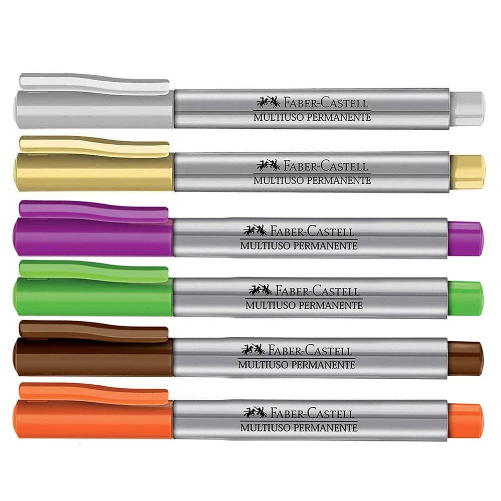 Marcador Multiuso Permanente Mix Cores - Faber-Castell