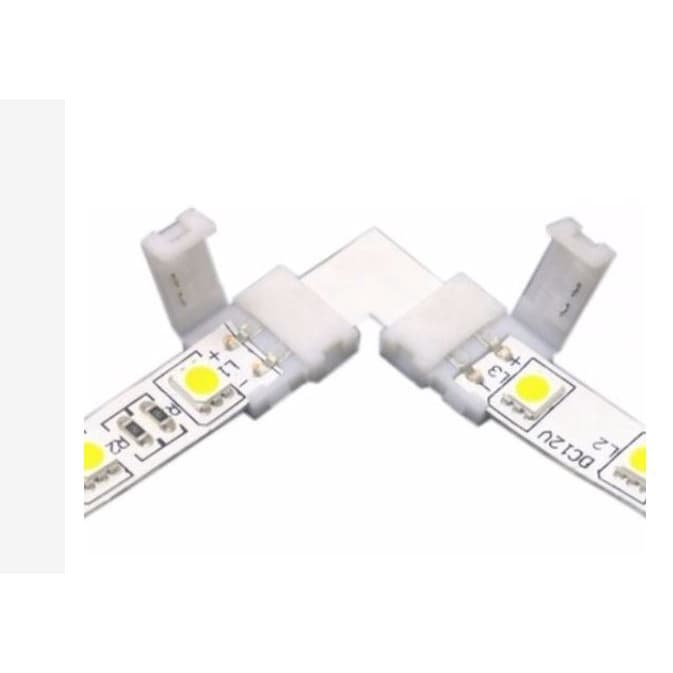 Conector Rápido Led 3528 5050 2 vias 1 cor 90 graus Emenda L Rápida Click Sem Solda Promoção