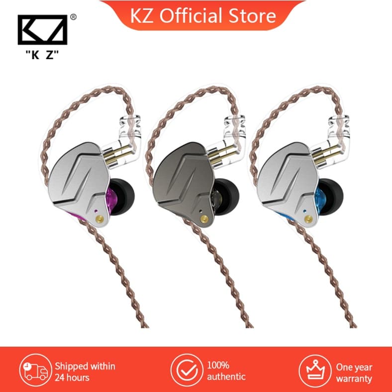 KZ ZSN Pro Fone De Ouvido De metal 1BA + 1DD Alta Fidelidade Heavy Bass Jogo Tecnologia Híbrida Baixo Intra-Auricular