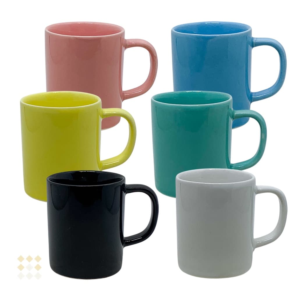 Jogo 6 Caneca Xicara Café Chá Porcelana Colorida Servir Mesa Posta