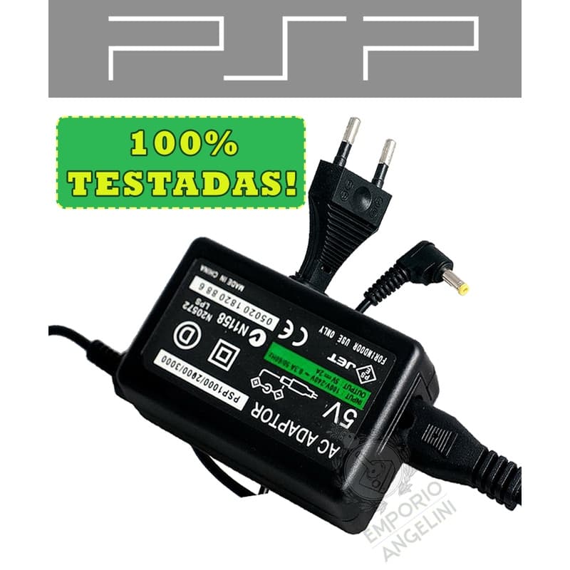 Fonte Carregador Bivolt Psp 1000 2000 3000 110v 220v c/ Nota Fiscal