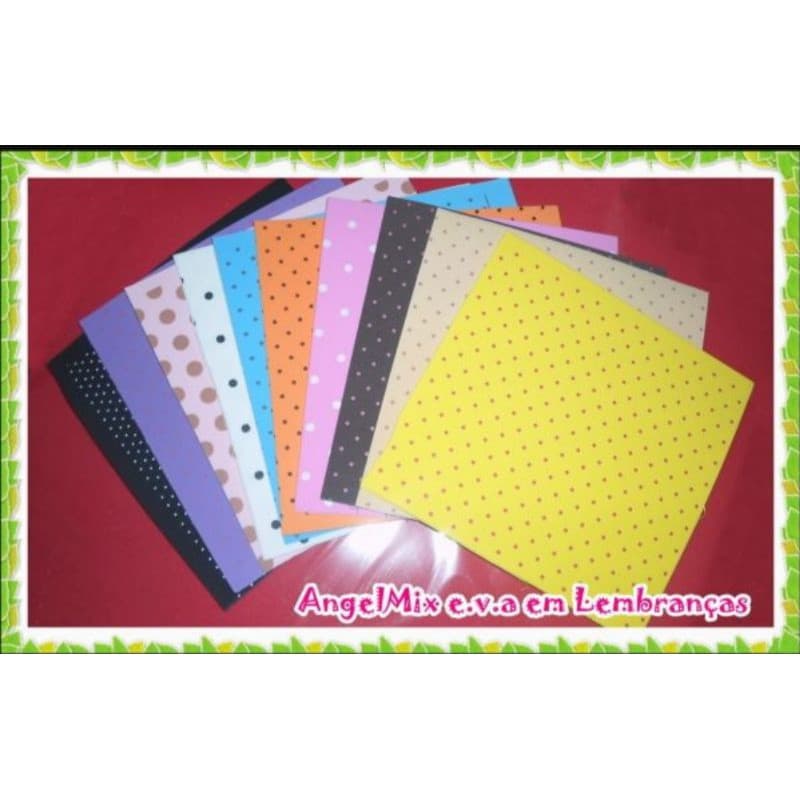 retalho de Eva de bolinhas pct 10 unidades 20cm x20cm