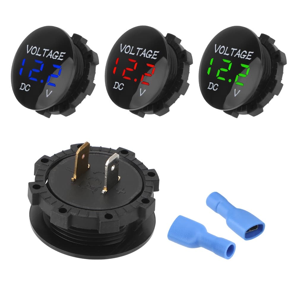 DC Medidor De Voltagem De 12V-24V Para Carro/Motocicleta/Mini Voltímetro Digital Ammete