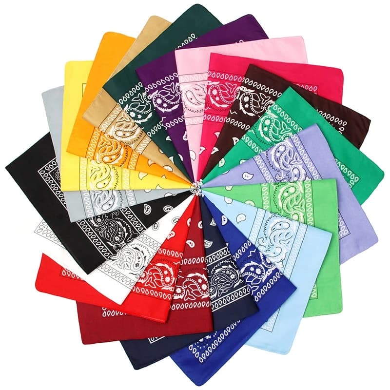 Unisex Women Bandana Square Scarves Headwear Men Hip Hop Bandanas Neck Paisley Print Magic Cowboy Neckerchief