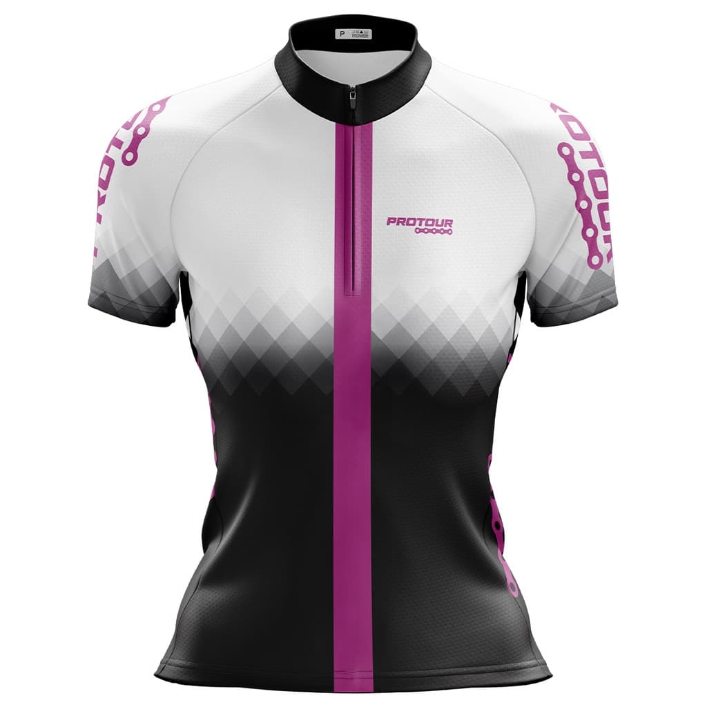 Camisa Ciclismo Feminina Camiseta Ciclista Roupa de Ciclismo Feminina Pro Tour Bike Aurora Com Bolsos UV 50+