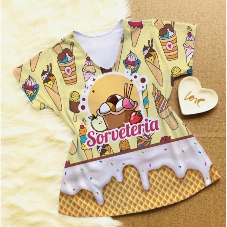 Camisa Profissão Sorveteria/açai/confeitaria/lanchonete