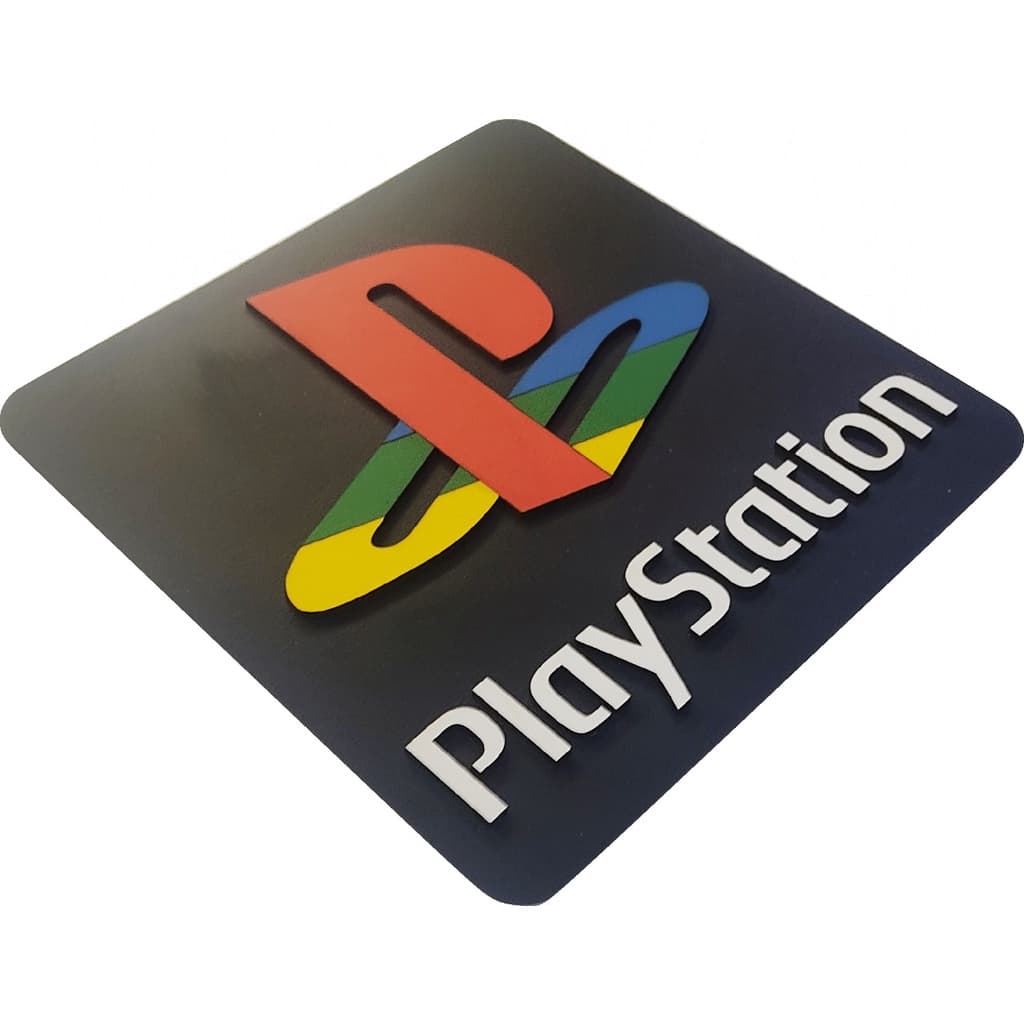 Quadro Playstation, Placa Playstation, placa Geek, Decoração, Nerd