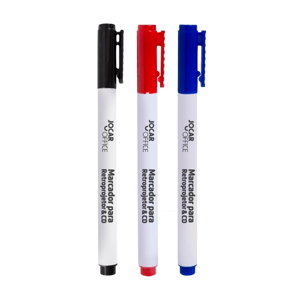 Caneta Permanente Ponta 2mm Kit com 2 ou 3 unidades