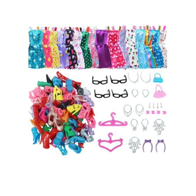 Roupas Para Bonecas - Kit C/42 Acessórios