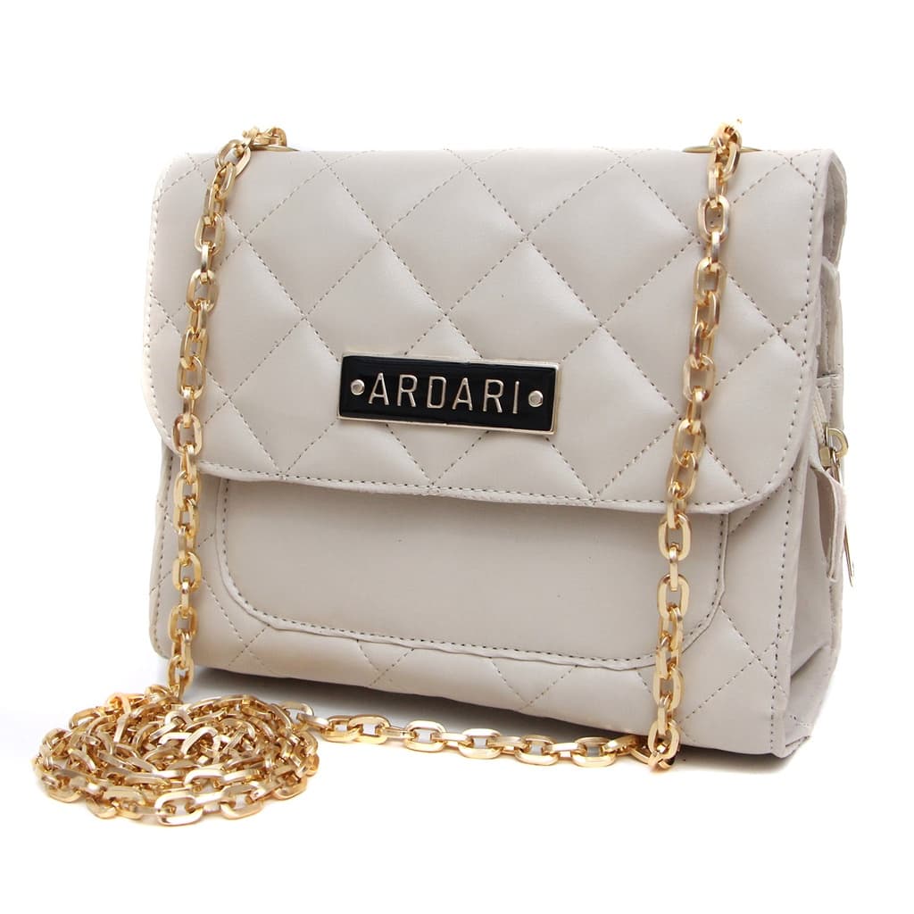Bolsa feminina lateral alça de corrente dourada Ardari