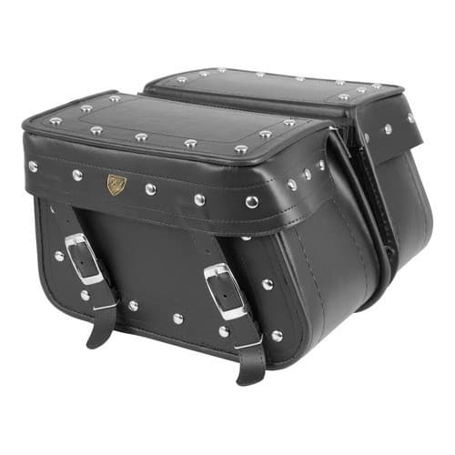 Alforge Lateral Side Bag em Couro Sintético C/ Cravos 18 Litros