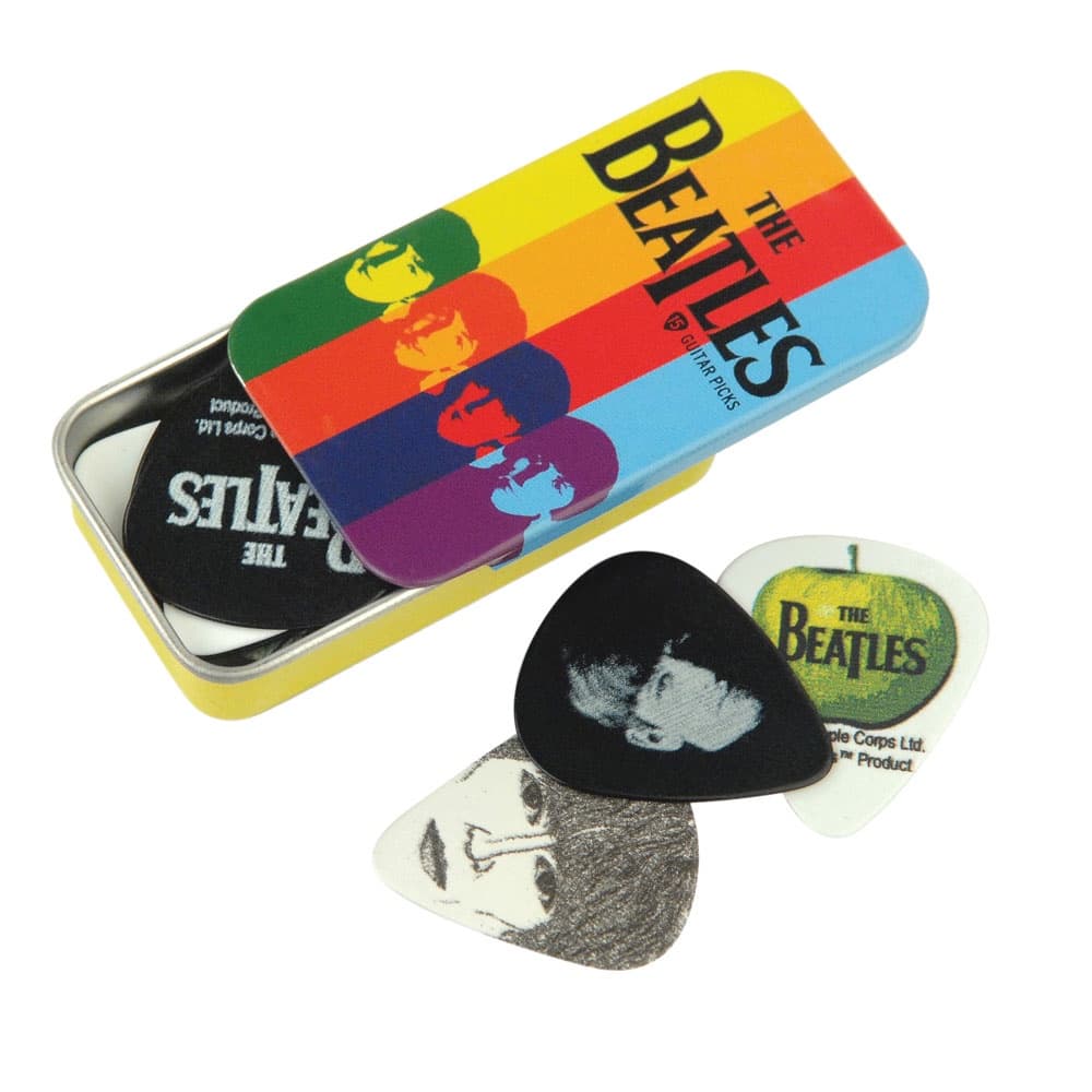 Palheta Para Guitarra The Beatles Com Lata Especial Stripes (Lata Com 15 Palhetas) D'Addario 1CAB4-15BT2