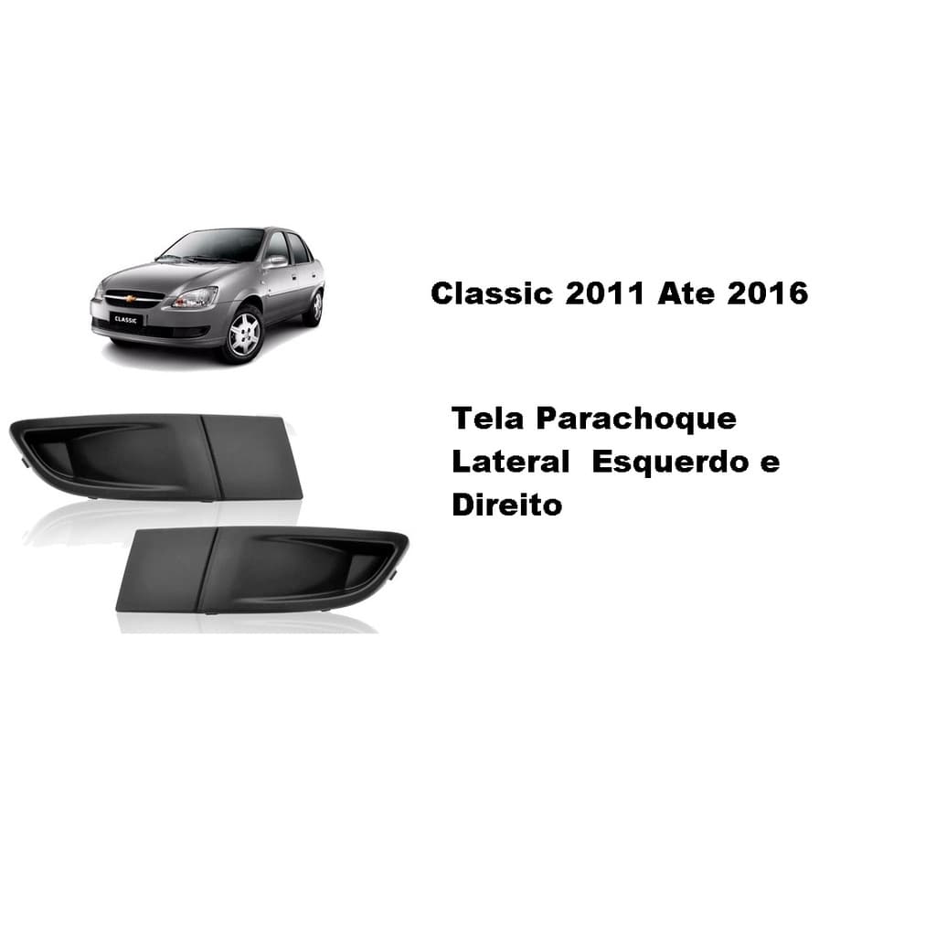 Par Tela do Parachoque Corsa Classic LS 2011 2012 2014 2015  2016 sem Farol de Milha 12119 12120