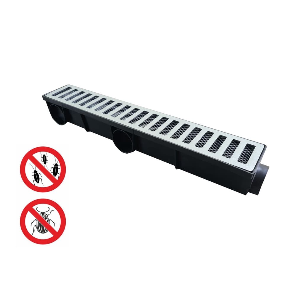 Ralo Grelha 8x50 Linear C/ Coletor + Tela Anti Inseto