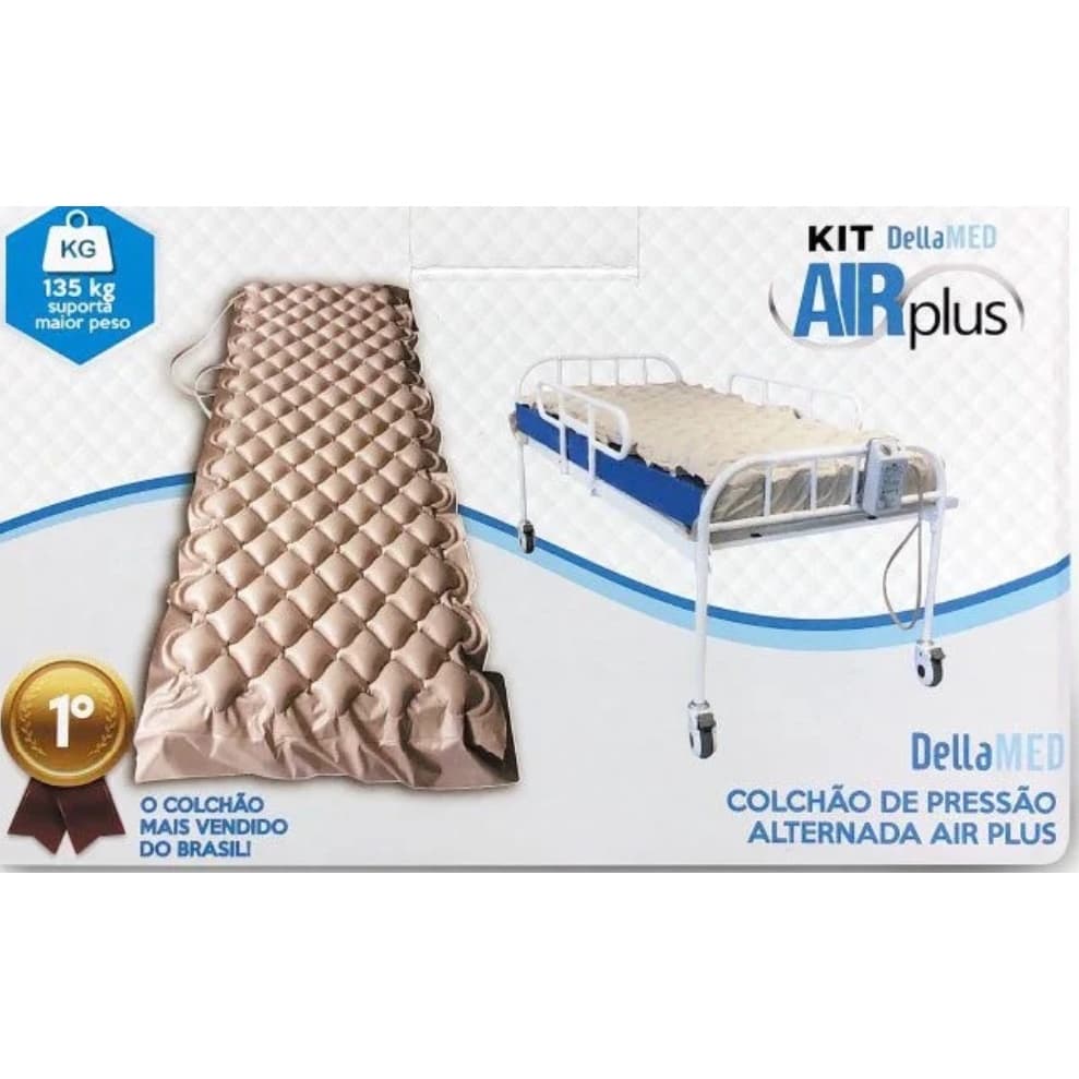 Colchão Pneumático Hospitalar Air Plus Anti Escaras 135kg kit completo