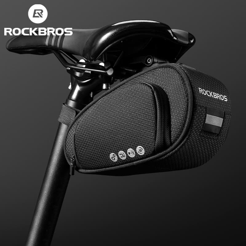 Rockbros Bicicleta Saddle Bag Waterproof Reflective Double Open Rear Bag Pode Pendurar Luz Da Cauda Mtb Ciclismo Acessórios