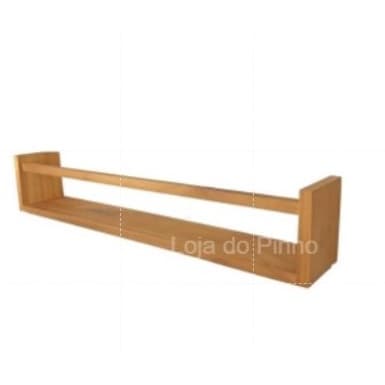 Prateleira de Pinus Decorativa Organizadora 60x10cm 100% Madeira Com Suportes Invisíveis