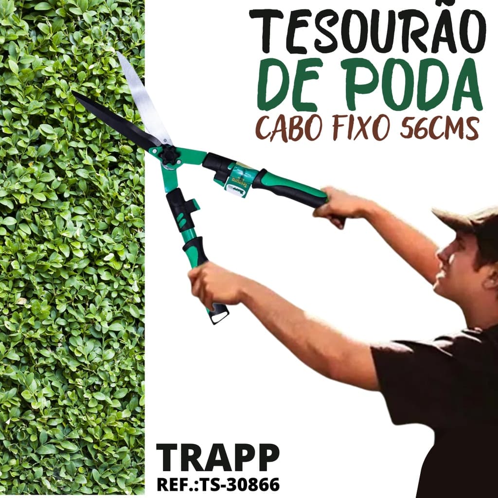 Tesourão Telescópico 61 à 100 Cms para Poda de Árvores, Cerca Vivas, Gramados Trapp