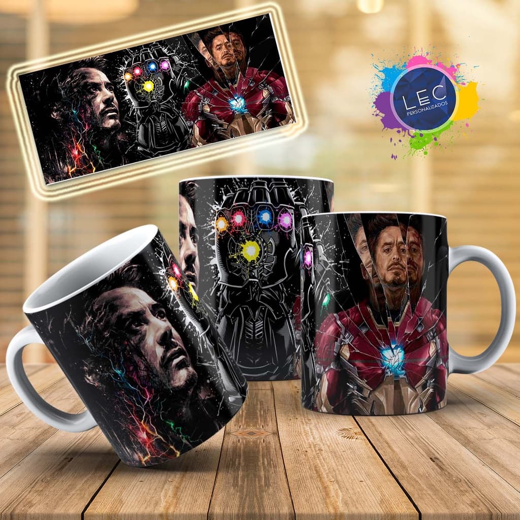 CANECA DE PORCELANA TONY STARK - CANECA VINGADORES - THE AVENGERS